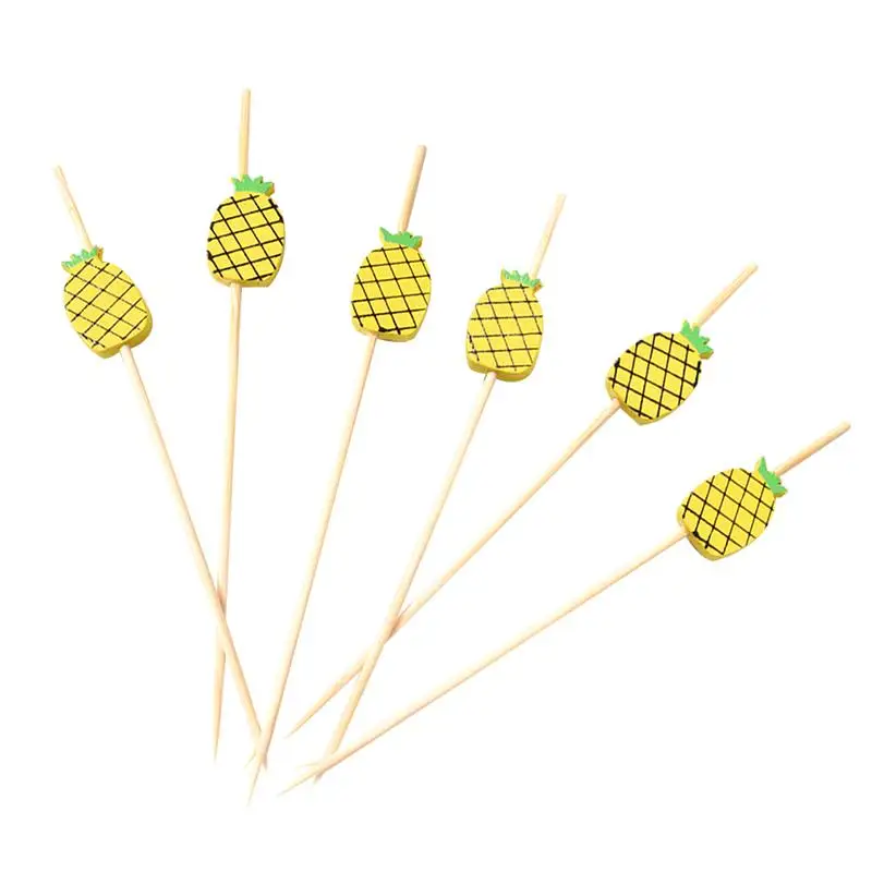 

100Pcs 12cm Cocktail Picks Pineapple Beaded Fruit Toothpicks Cocktail Sticks Appetizer Picks for Banquet Wedding Birthday