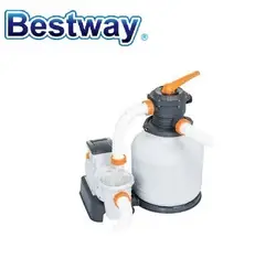 Новые 58499 Bestway 2000Gal прочный антикоррозионные песок фильтр для 1100-54500L бассейн 6 Положение клапана Давление датчик для большинства AGPs