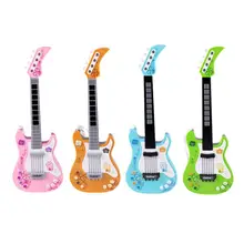 Детский бас-плеер обучающий электронный симулятор с подсветкой Раннее обучение игрушка гитара инструмент для подарков детям