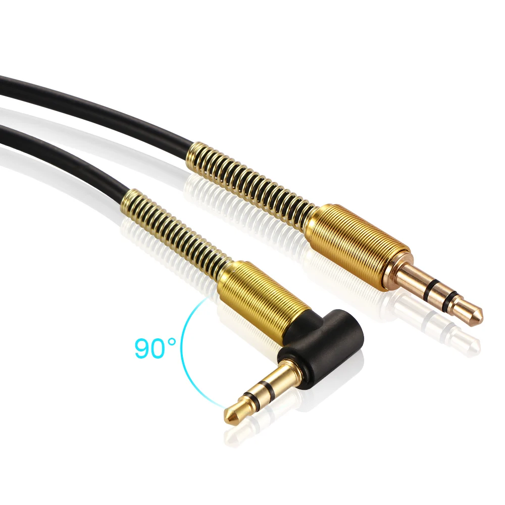 Автомобильный Aux аудио кабель 3,5 мм разъем штекер HIFI Универсальный стерео аудио кабель с углом 90 градусов