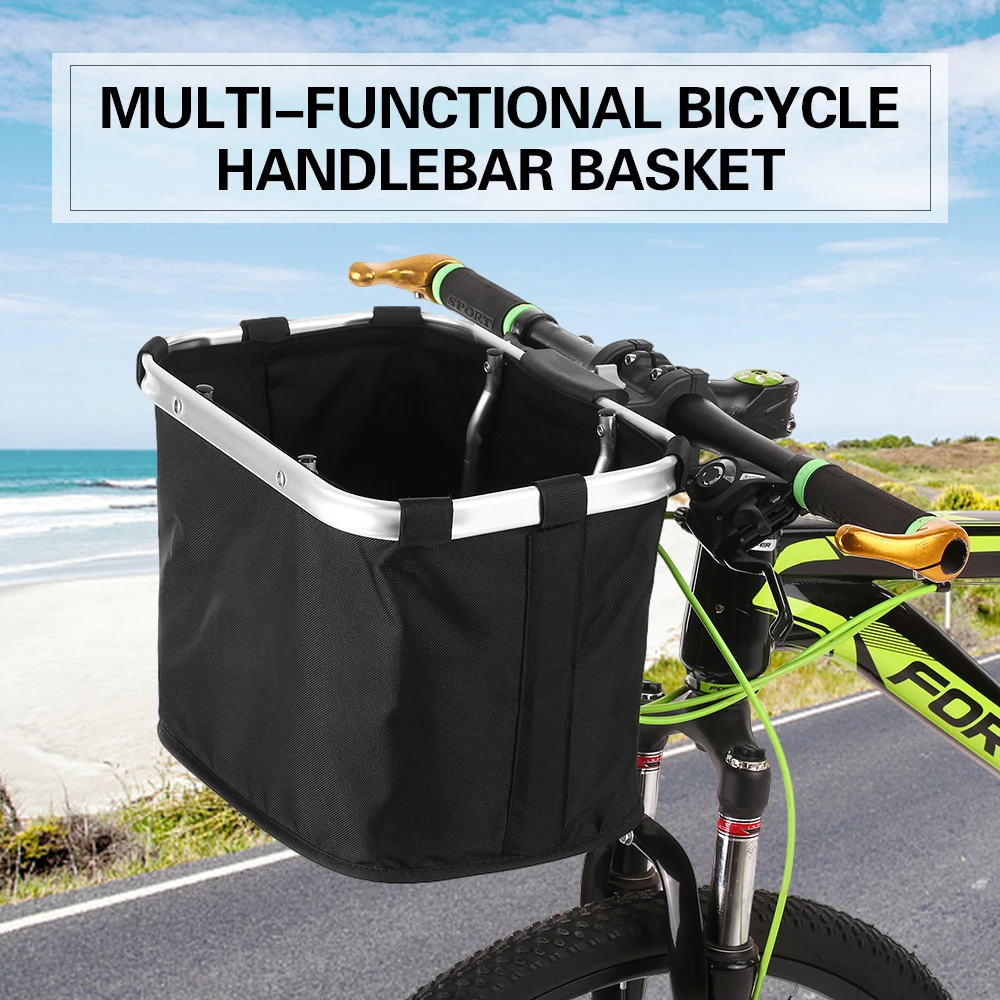 Durable Bike Basket Front Bicycle Cycle Folded Shopping Holder Carrier Bags US