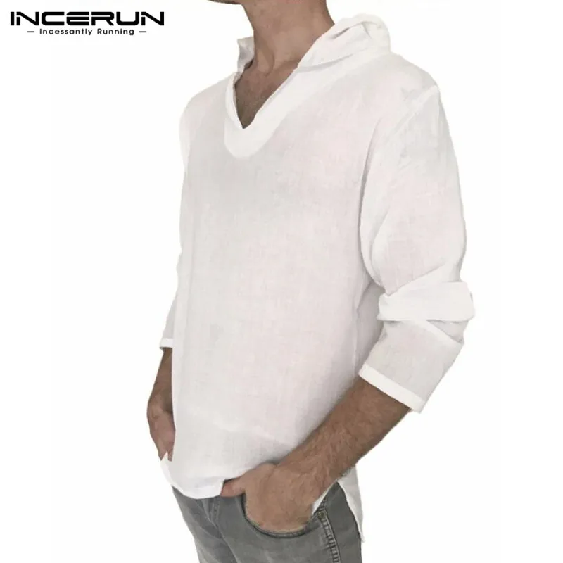Fashion Hiphop Men's T-Shirts V-Neck Long Sleeve Hoodie Tee Tops 100%Cotton Casual Shirts Men Clothing White Tshirts Masculina Fashion Hiphop Men's T-Shirts V-Neck Long Sleeve Hoodie Tee Tops 100%Cotton Casual Shirts Men Clothing White Tshirts Masculina