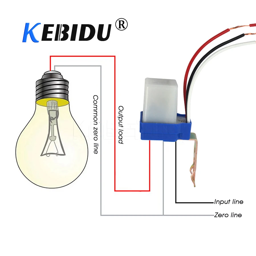 KEBIDU DC AC автоматический вкл. Выкл. 12V 24V 110V 220V 50-60Hz 10A датчик переключатель фотоэлемент переключатель уличного света управление фотопереключатель