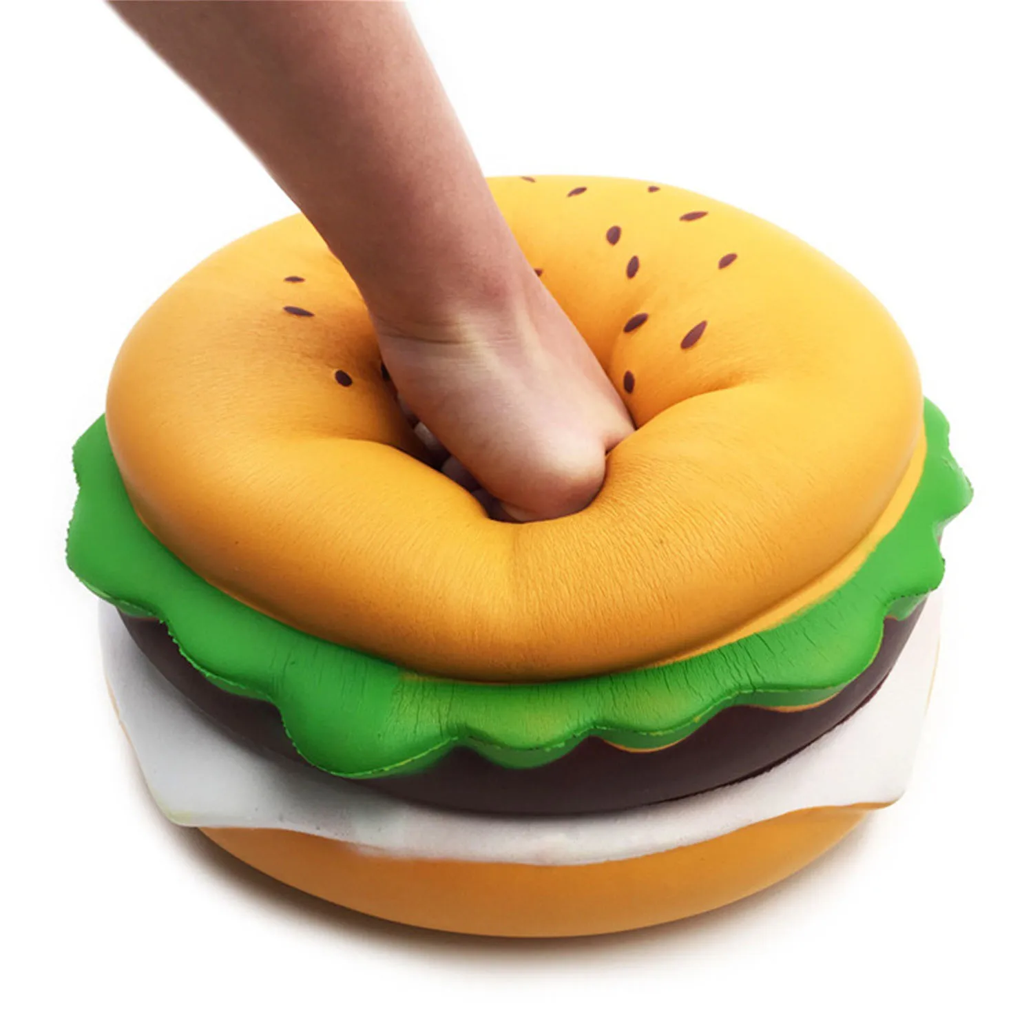 

Besegad Cute Slow Rising Big Squishy Hamburger Squishies Food Bread Jumbo Squeeze Decompression Toy for Relieves Stress Anxiety