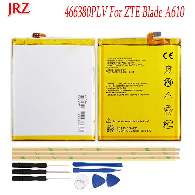 Аккумулятор 466380PLV 466380PVL для ZTE BLADE A610 A610C A610T BA610C BA610T аккумулятор 4000 мАч +