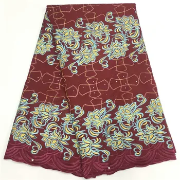 

Most popular Wonderful note flower pattern with stones Cotton fabric FAS1 Great quality free shipping Swiss Voile Lace Fabric