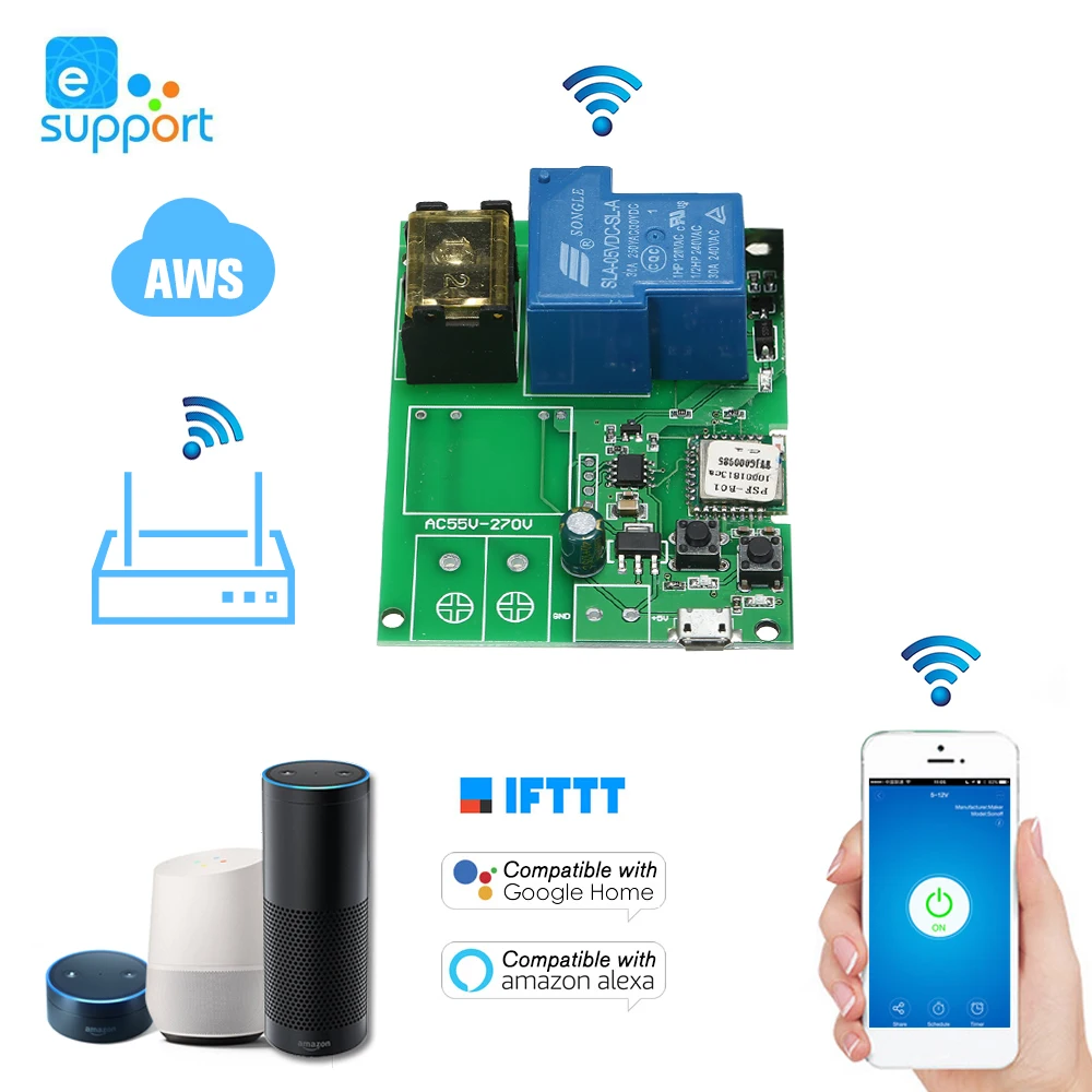 USB DC5V 30A Wifi переключатель беспроводной релейный модуль модули для автоматизации умного дома для системы контроля доступа гаражные двери инчинг