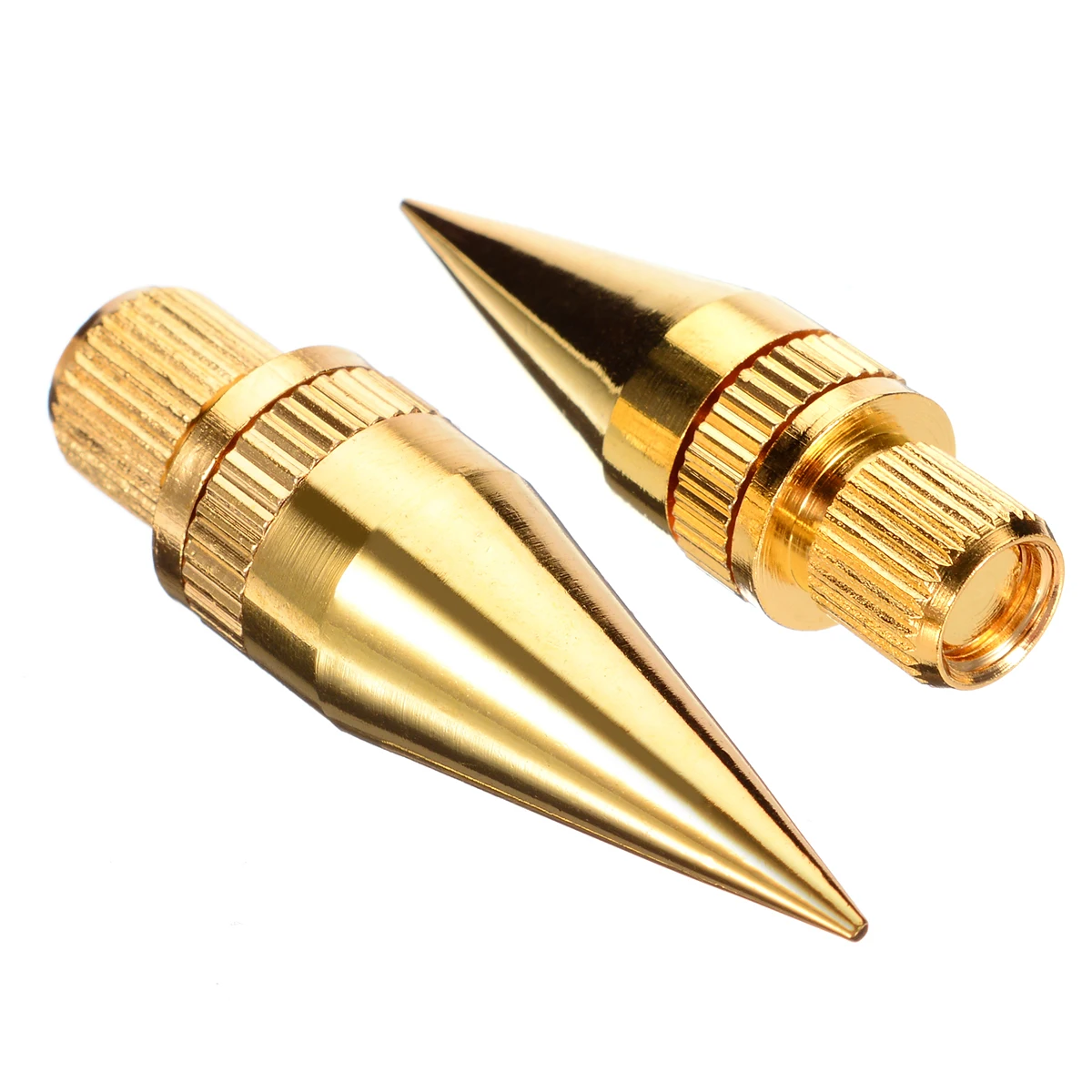MAYITR 8sets Golden Copper Amplifier Spikes Anti-shock M6X36 Speaker Isolation Spike Cone Stand Feet+Base Pads Floor Discs New