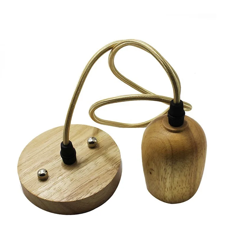 

LEDIARY Wooden Hanging Lamp E27 Socket Lamp holder 110V-220V Pendant Lights Country Style Dining Room Droplights Light Fixture