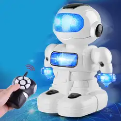 Творческий Радиоуправляемый Игрушечный Робот Дети Звук Свет Электрический робот подвижная фигурка-модель игрушка робот Управление