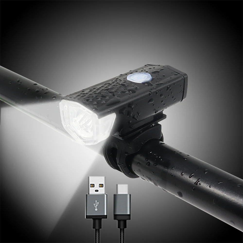 Велосипедный фонарь перезаряжаемый через USB 300 люмен 3 режима велосипедный