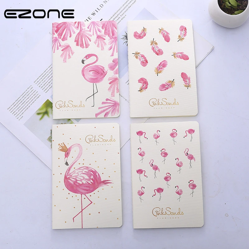 

EZONE 1PC Dancing Flamingos Notebook Line Page Diary Notebook Students Study Notepad School Office Stationery 142*210cm