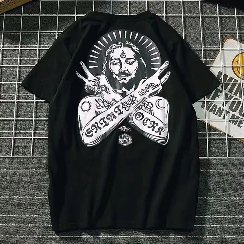 

Summer Gothic Hip Hop Simple Funny Harajuku Graphic Women Top Tees Loose Active Goth Streetwear Female Fashion Black T-shirts