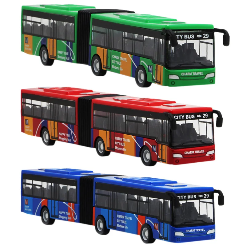  Children'S Diecast Model Vehicle Shuttle Bus Car Toys Small Baby Pull Back Toys