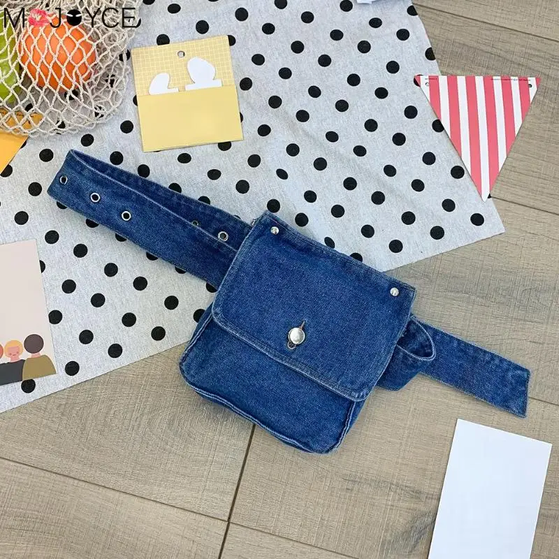 

Women Shoulder Bag Casual Denim Shoulder Waist Bags Vintage Women Belt Chest Crossbody Handbag Women Waist Bag New Fashion