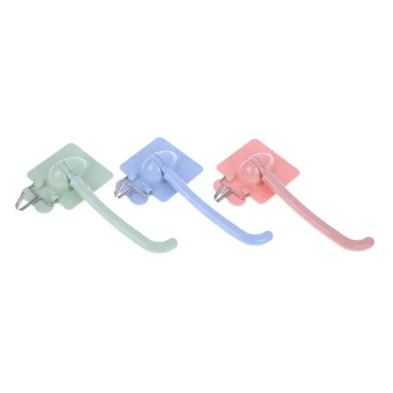 

1PCS Multi-use Rotary Hook Candy Color Towel Rack Dryer Shelf Kitchen Cabinet Hanging Kitchen Bathroom Organizer 16.5X8X3.5CM