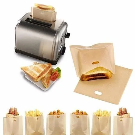 

2 Piece Reusable Toaster Bags Reusage Real High Temperature Roast Noodles Envelope Microwave pizza Oven Bag Barbecue Bag kitchen