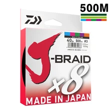 Daiwa 8 lbs de pesca trançada, comprimento: 500m/550yds, 30-80lbs, diâmetro: linha de pesca trançada japonesa pe de 0.2mm-0.35mm, linha j-braid