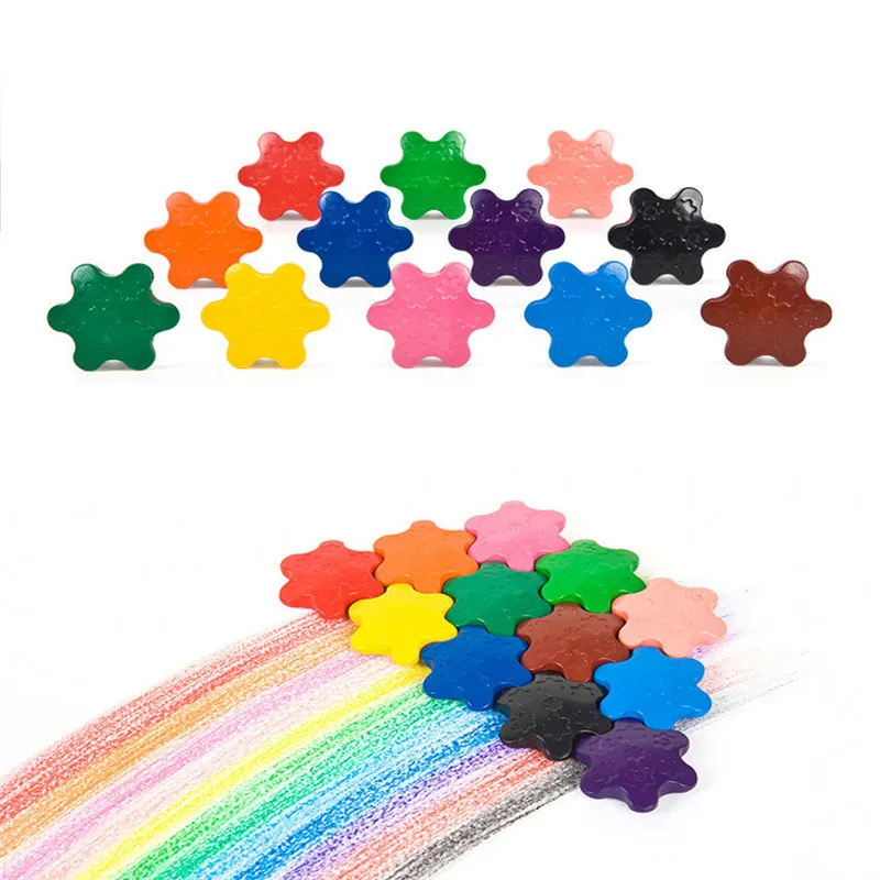 

12pcs Early Educational Painting Crayon Snow Shape Toys For Children Creative Safety Art Drawing Crayon Baby Writing Non-toxic