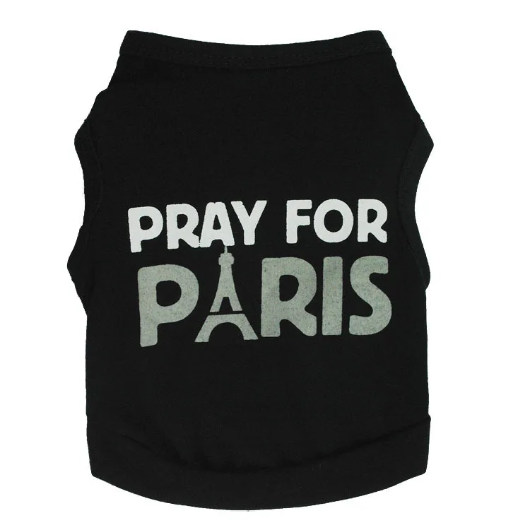 

Miniature dog print "prayer" cotton jersey vest for pets
