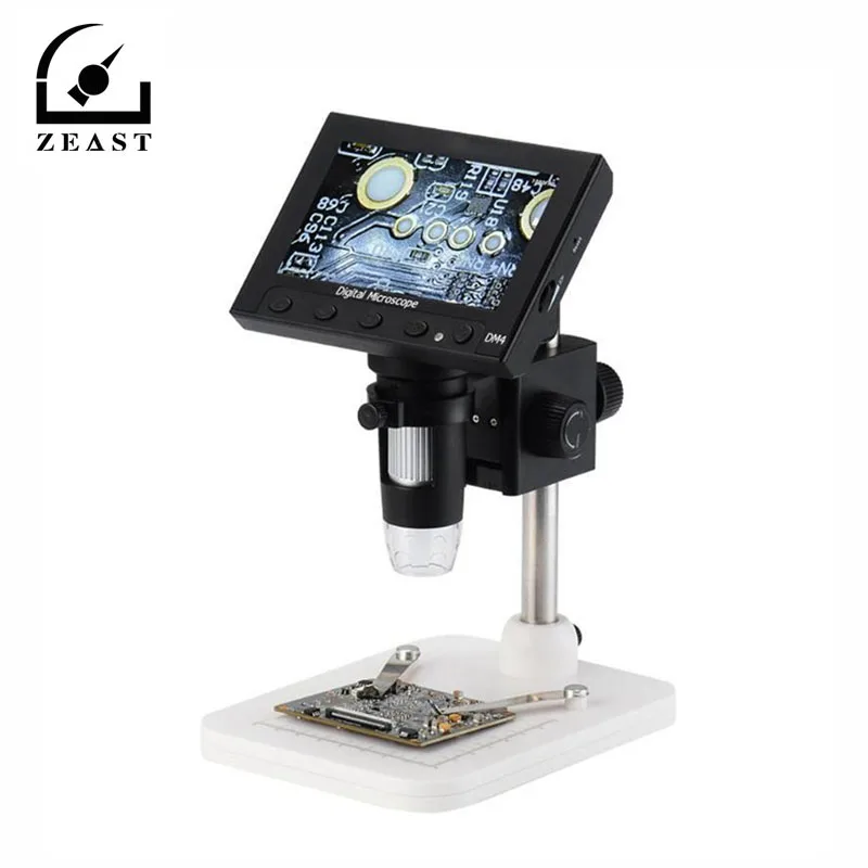 

DM4 1000x 2.0MP USB Digital Electronic Microscope 4.3"LCD Display VGA Microscope with 8LED and Stent for PCB Motherboard Repair