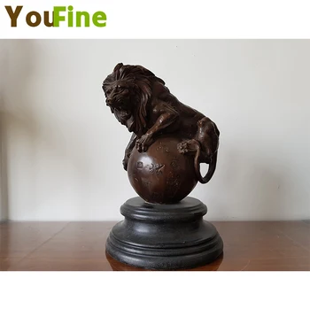 

YOUFINE American pure copper sculpture lion home interior decoration bronze ornaments high-end home decorations