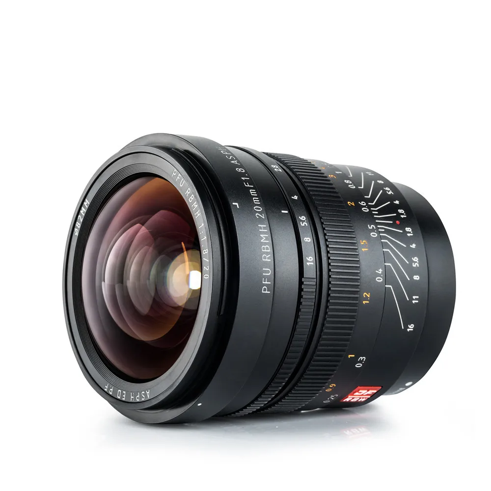 Объективы VILTROX 20 мм f1.8 ASPH в полной оправе широкоугольные линзы Prime с фиксированным