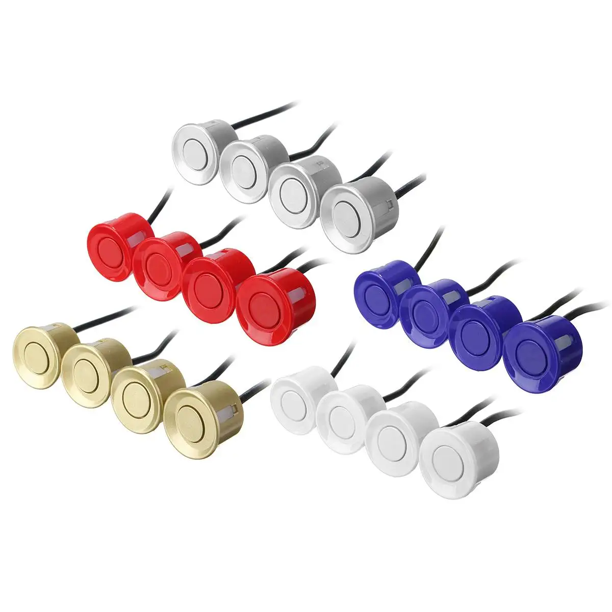 Sensor de visión frontal trasera a prueba de intemperie 8 sensor LED sistema de aparcamiento de coche reverso radares Monitor Detector Kit Sensor de visión frontal trasera a prueba de intemperie 8 sensor LED sistema de aparcamiento de coche reverso radares Monitor Detector Kit