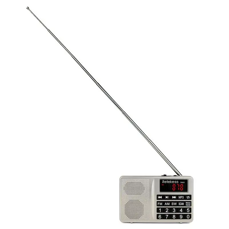 

Portable Speaker AM FM Radio Stereo Hd Sounds Music Outing Receiver MP3 Player Support TF Card With Rechargeable Li-Ion Battery