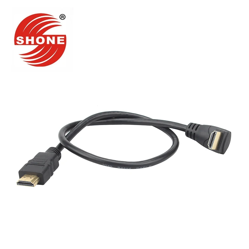 

90 degree elbow hdmi HD line 2.0 version male to male right angle set top box cable TV projector line 0.5 m