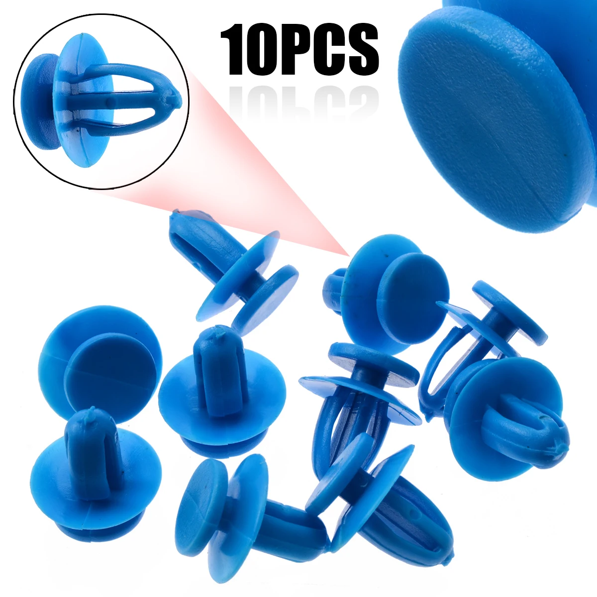 5x Clips For Opel Door Mounting Sill Trim Clips Peugeot Renault Blue Plastic