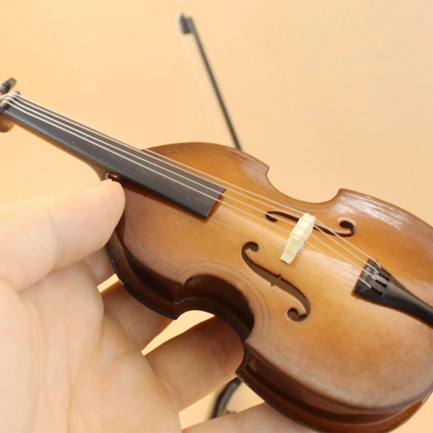 Best 1/6 Scale Dollhouse Cello Dolls Miniature Wooden Violoncello Doll House Handmade Cute Musical Instr