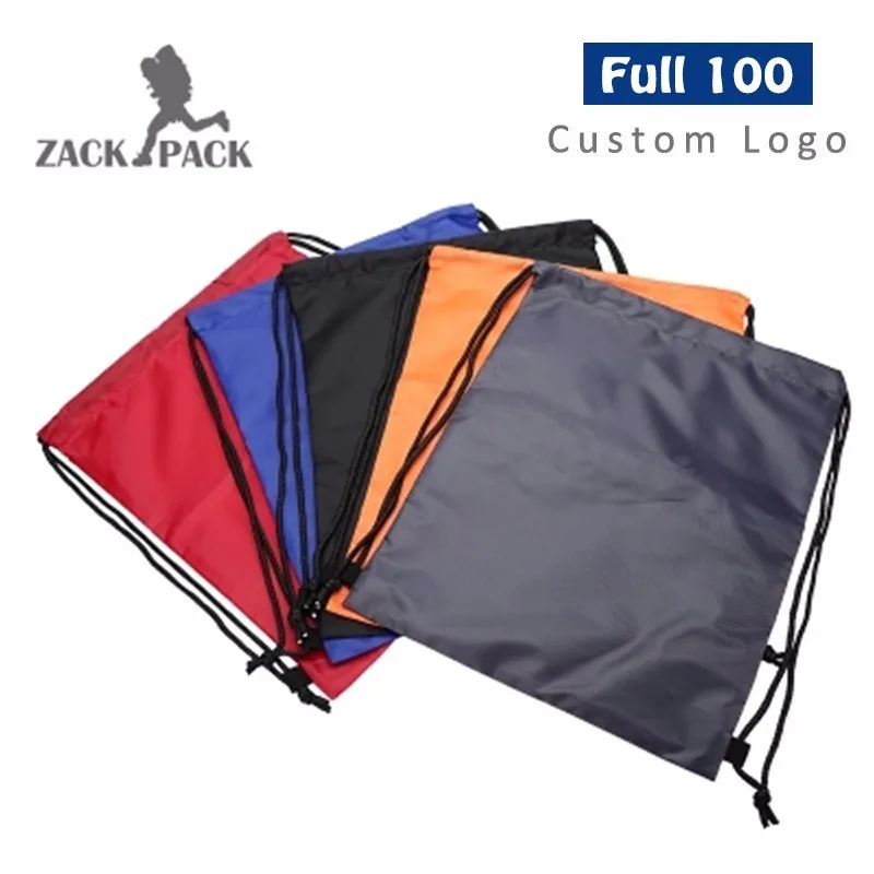 Acheter 2018 NEW Custom Logo Sport Étanche Coton Cordon Sac À Dos Corde de Traction Mâle Et Femelle Étudiants École Mochila DB10