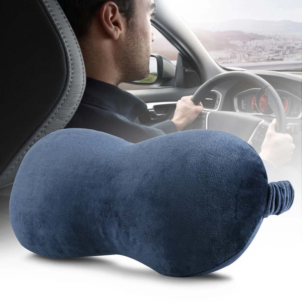 LANGRIA Memory Foam Car Neck Pillow Peanut shaped CertiPUR US Certified