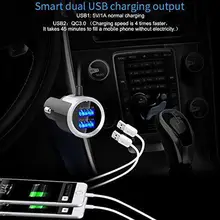 Управление музыкой зарядное устройство Dual USB Bluetooth Быстрая зарядка сенсорный экран навигация голос MP3 плеер fm-передатчик вызов автомобиль