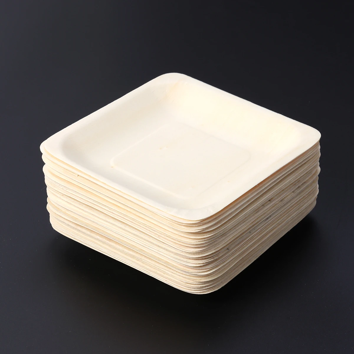 Disposable Bamboo Plate Set 50Pcs Wooden Boats Serving Boards Party Food Snacks