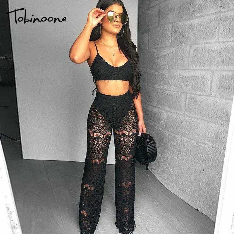 

Tobinoone 2019 white lace jumpsuit women elegant Sexy Party Club Playsuit Bodycon Jumpsuits Skinny Romper Overalls For Women