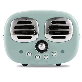 

Retro Portable Wireless Bluetooth Speaker Stereo Portable Led Speakers with Built Mic MP3 MINI Subwoof Smart Column Loudspeaker