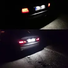 2pcs error free white 18LEDs Car Rear Number License Plate Light 3528-SMD LED chips Lamp for BMW 3 Series E46 2004-2006 2pcs error free white 18LEDs Car Rear Number License Plate Light 3528-SMD LED chips Lamp for BMW 3 Series E46 2004-2006