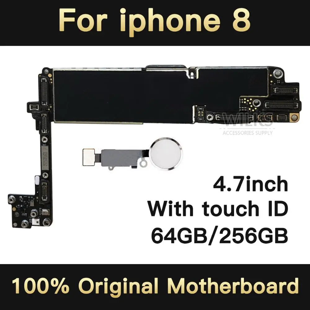 Для iphone 8 материнская плата без/с Touch ID оригинальная разблокированная для логика с