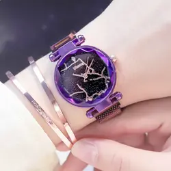 Роскошные звезда для женщин часы женские наручные Модные повседневное корейский стиль магнит Дамы relogio feminino женские часы 2019