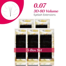 MISS LA MODE 0,07 завивка BCD 5 шт./лот, мягкие Индивидуальные ресницы, новые продукты,, норковые объемные ресницы для наращивания