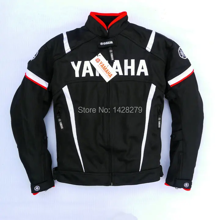 

Summer Racing Jacket with Protectors for YAMAHA M1 Team Motocross Motorcycle Mesh Cloth Riding Jacket with windproof lining
