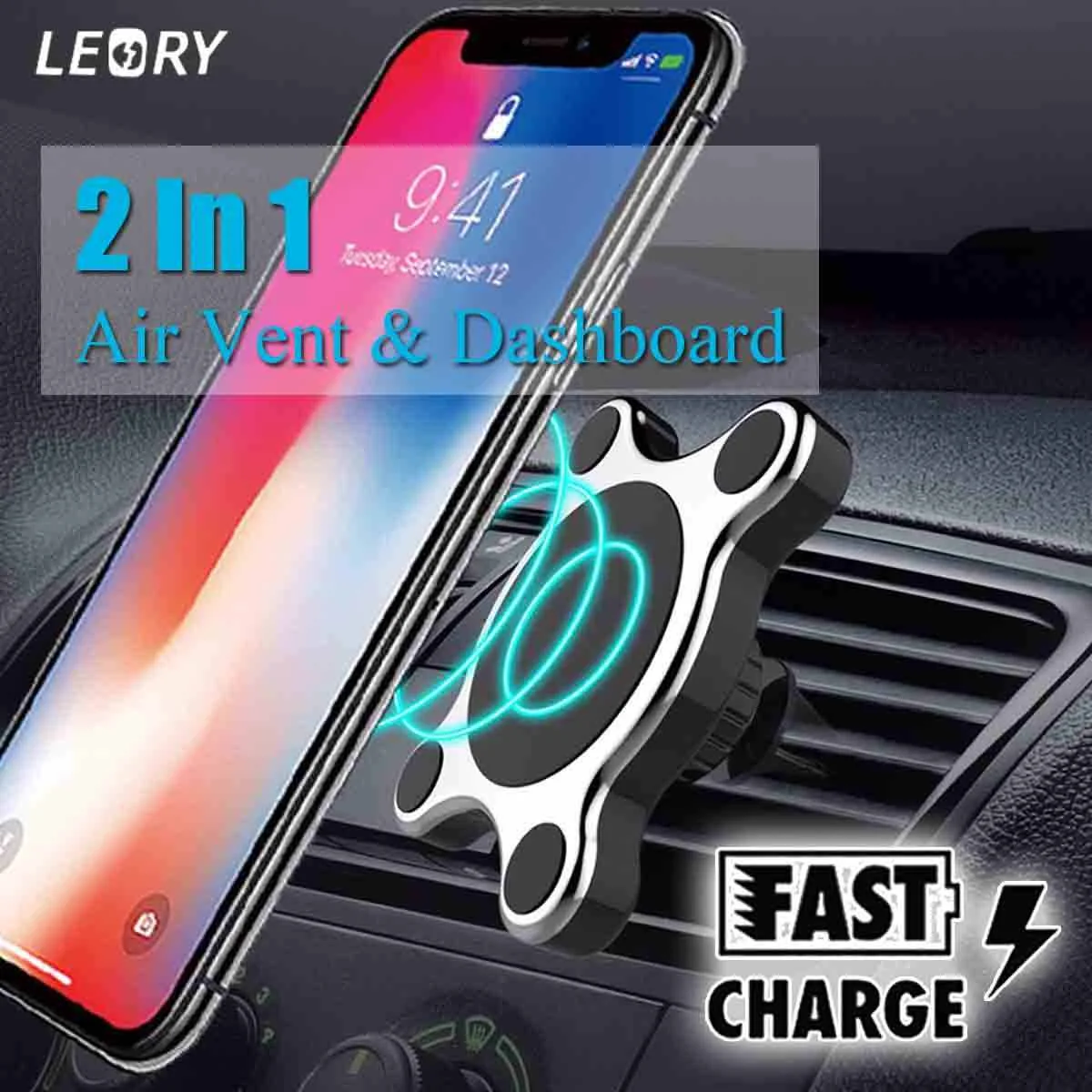 

5W/7.5W/10W Car Wireless Charger Magnet Car Phone Stand Qi Wireless Fast Charger Car Air Vent Dashboard Magnetic Holder Mount
