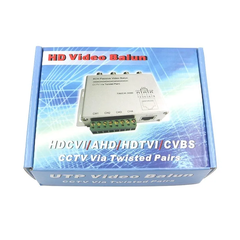 CCTV 4Ch DVR BNC UTP RJ45 пассивный видео балун Камера Cat5 трансивер безопасности Видео