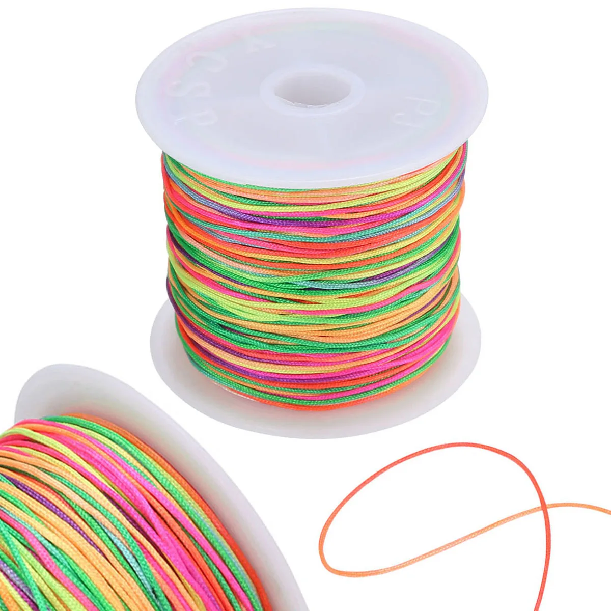 

45M/Roll 0.8mm Multicolor Thread Chinese Knot Cord Nylon Cord Macrame Rattail Bracelet Braided String Knitting Yarn Rope
