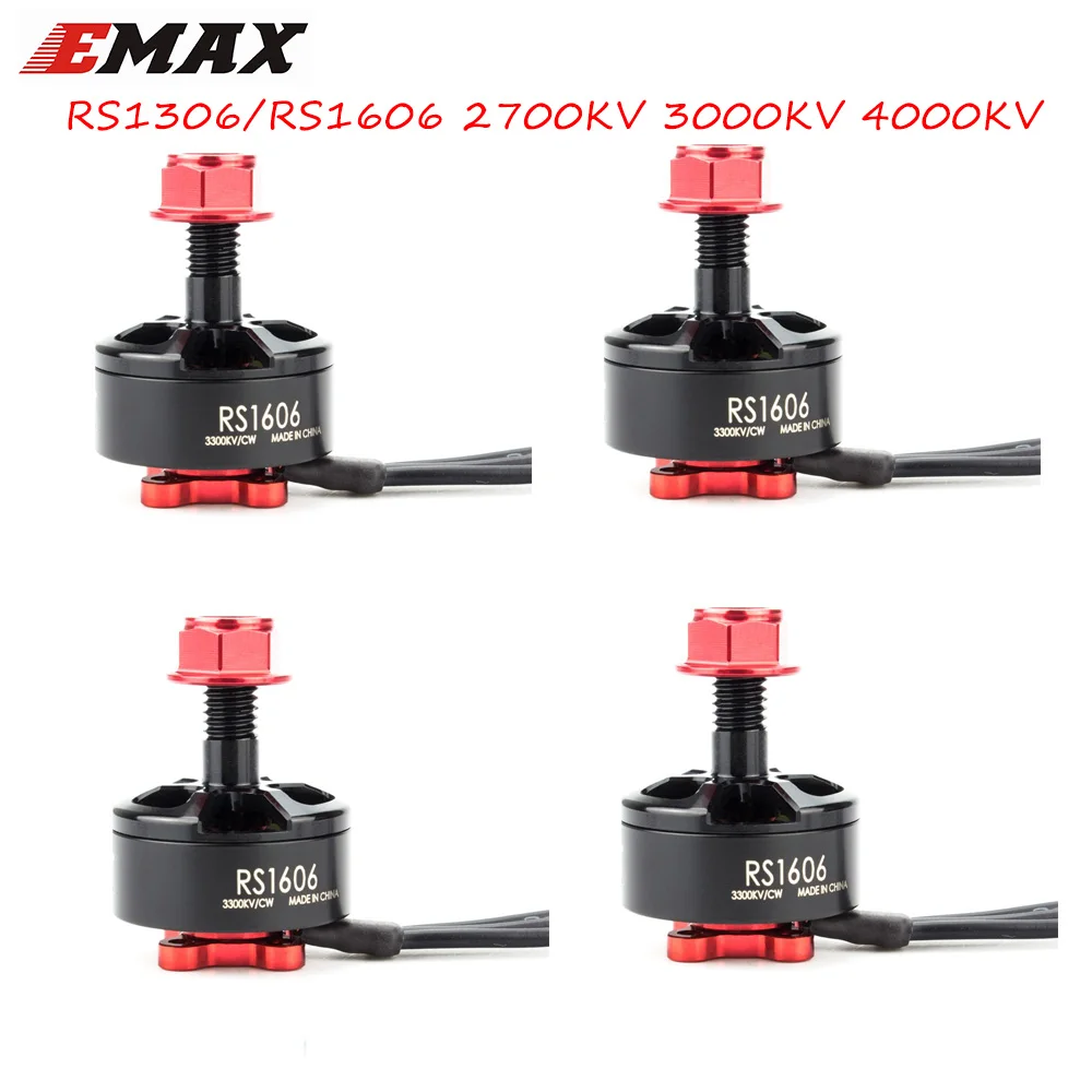 

EMAX 1306 Version 2 RS1306/RS1606 2700KV 3000KV 4000KV 3-4S Brushless Motor For RC Drone Quadcopter Multi Rotor Spare Parts