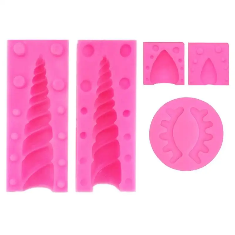 

3D Animal Horn/Ear/Eyebrow Silicone Fondant Mold Cupcake Decorate Bake Tool