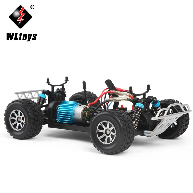 Оригинальные WL игрушки RC автомобиль A969 1/18 масштаб игрушки 2,4G 4WD 70 км/ч, р/у дрейфующая Краткий курс на дальние расстояния Управление 4-х колесный шок Absorbe