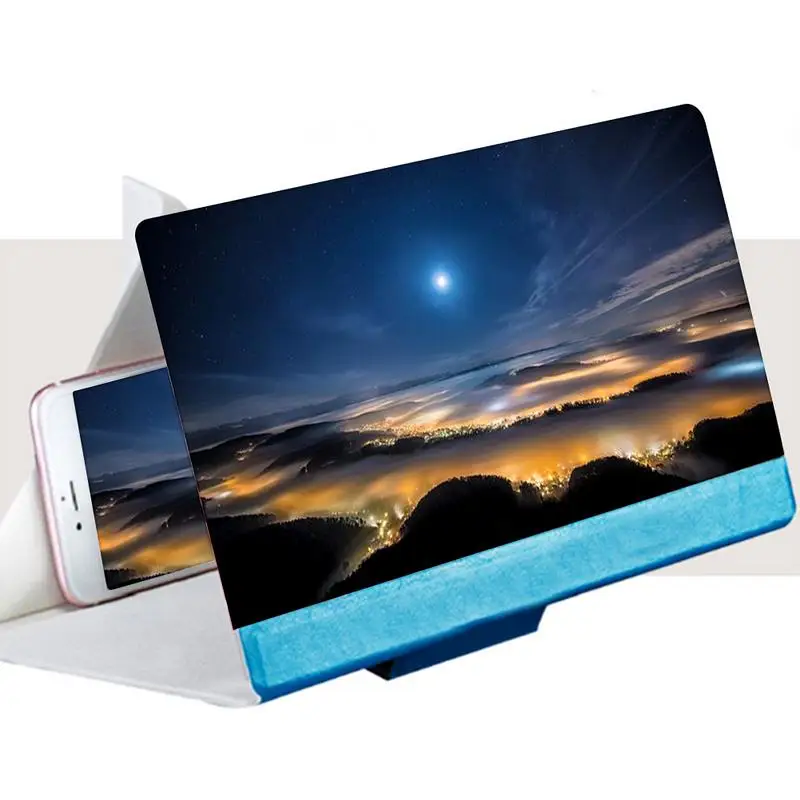 12 بوصة الهاتف شاشة المكبر حامل 3D HD الهاتف المحمول قوس ضوئي الإشعاع حماية متوافق مع جميع هاتف ذكي